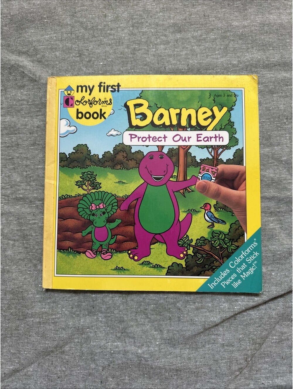 Barney Protect Our Earth My First Colorforms Book 1993 Includes ALL colorforms